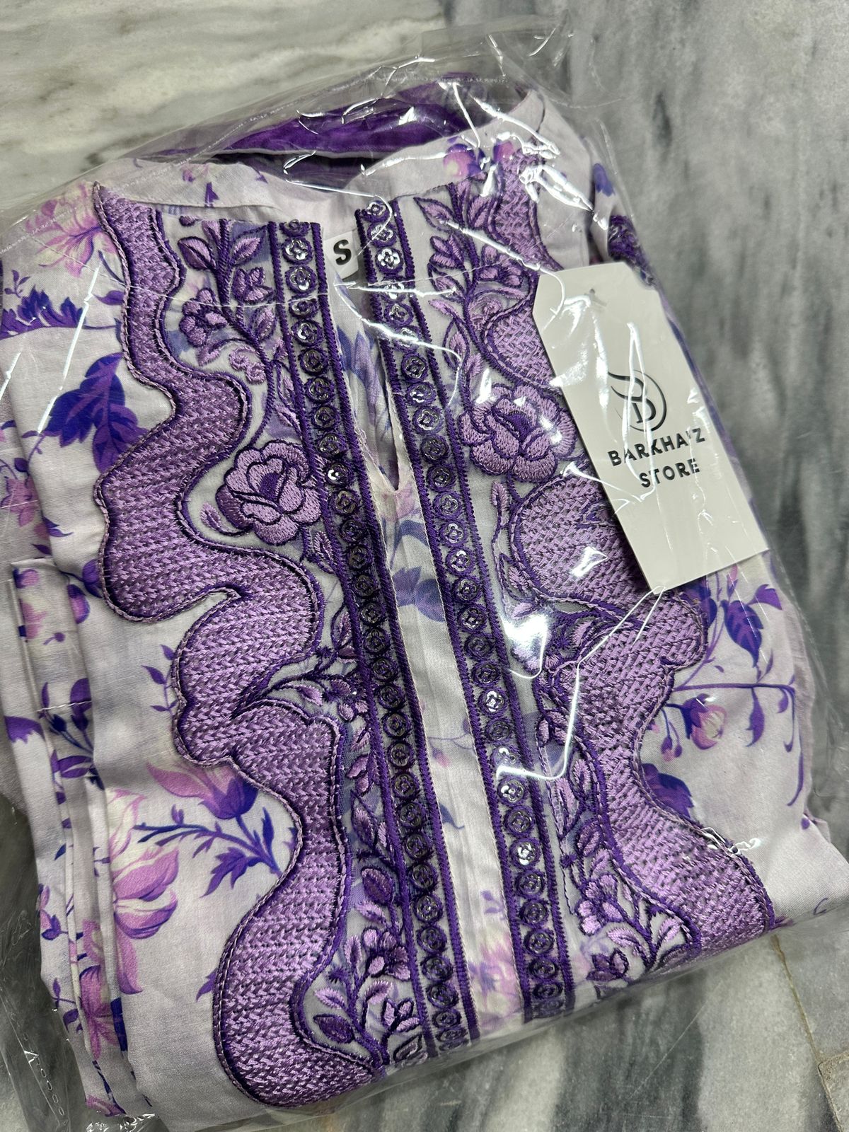 Aneela Hit Lailac Embroidered Stitched 3Pcs Suit | Aneela-Lailac