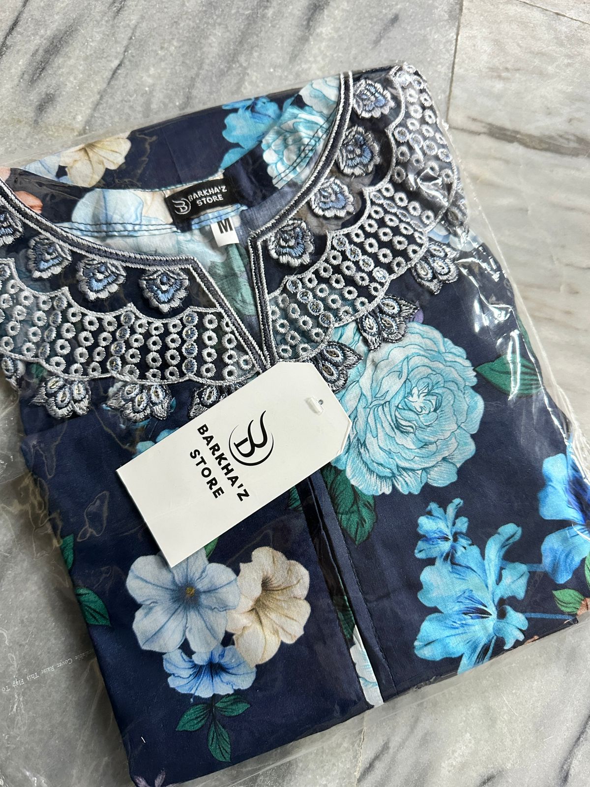 Baroque Farasha  Heavy EMBROIDERED Stitched Lawn 3 Pcs D-13