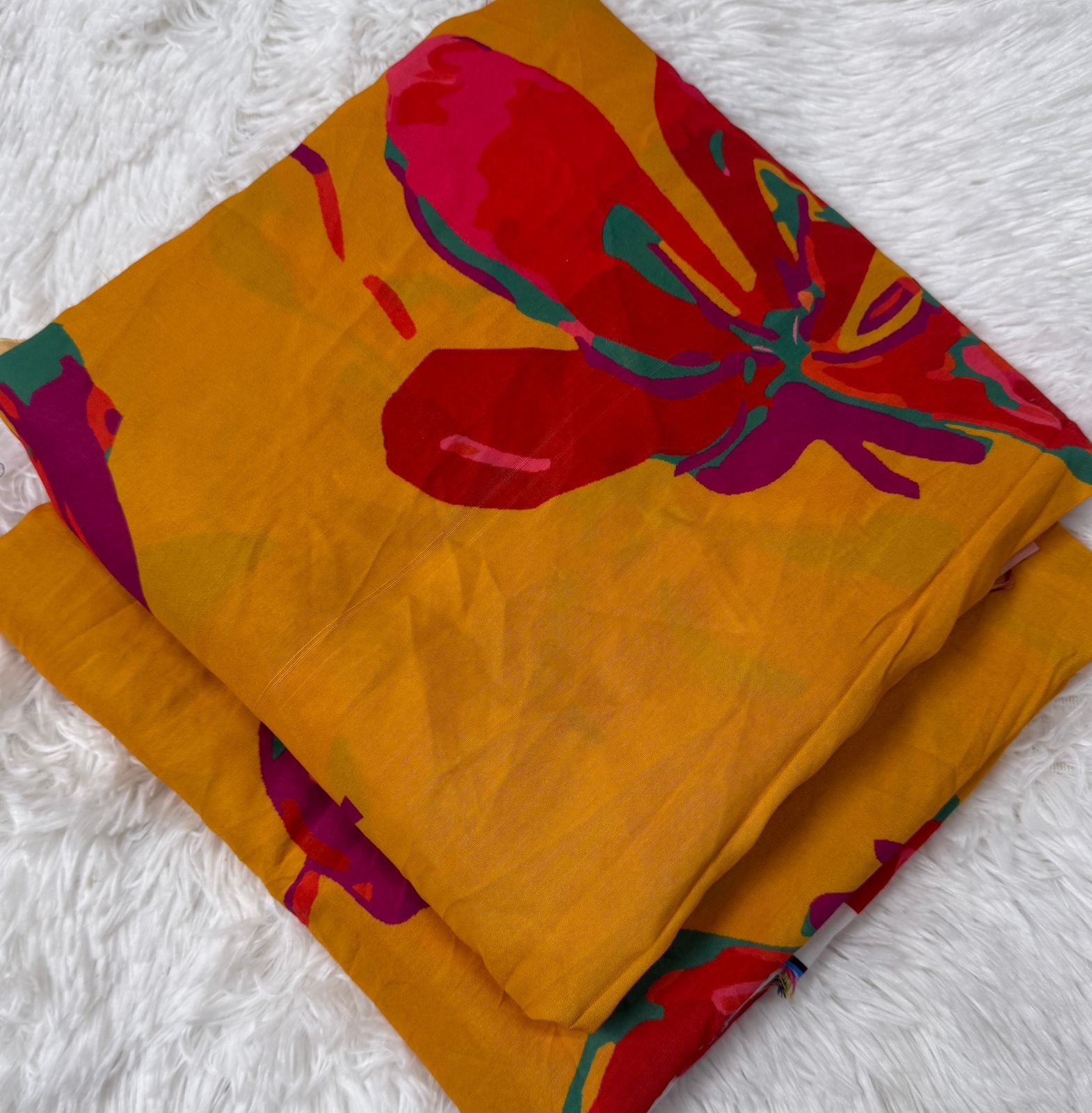 Tawakal Raw Silk Fabric with Allover 2-Piece Unstitched Suit 000970