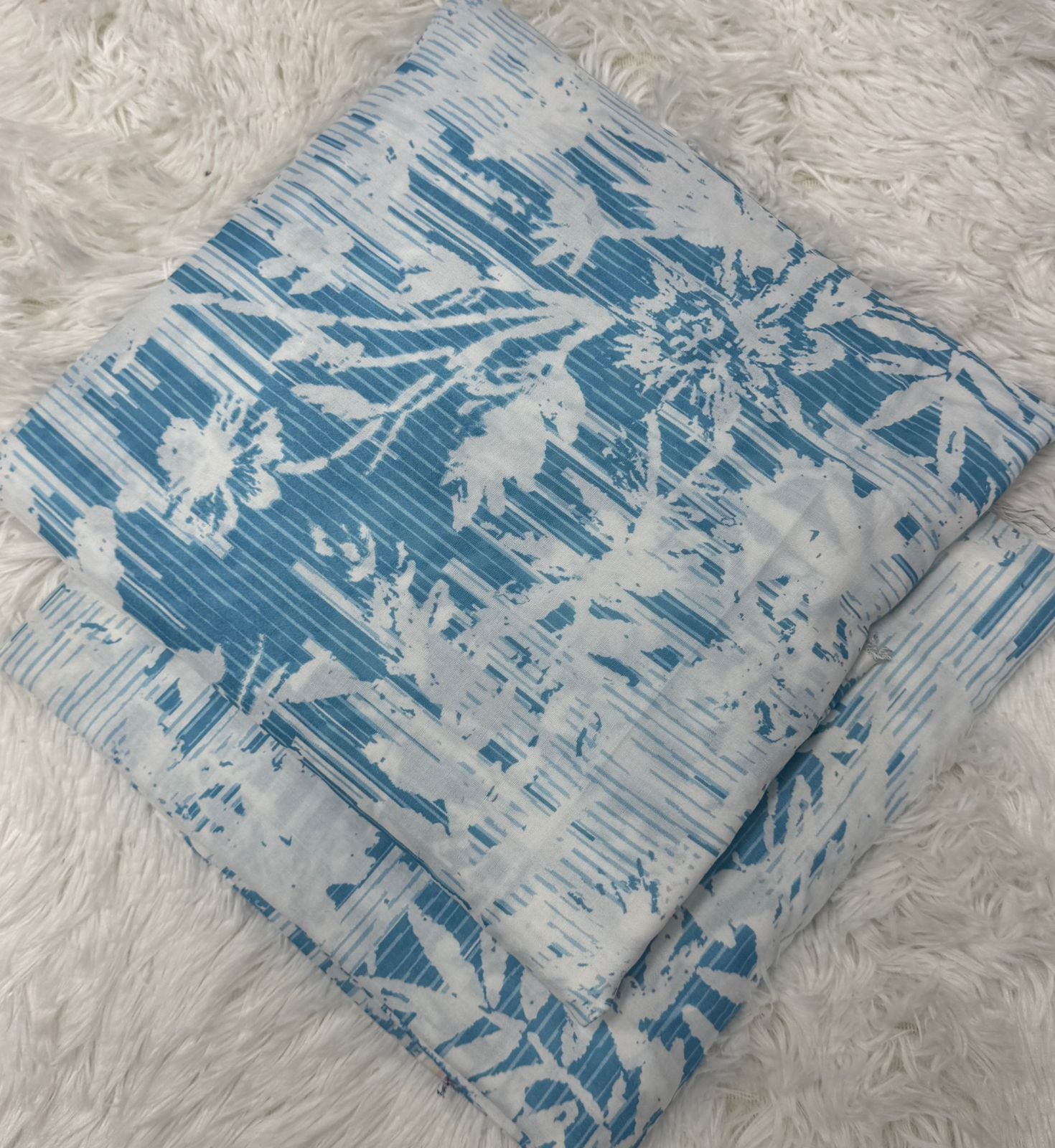 Tawakal Raw Silk Fabric with Allover 2-Piece Unstitched Suit 000967