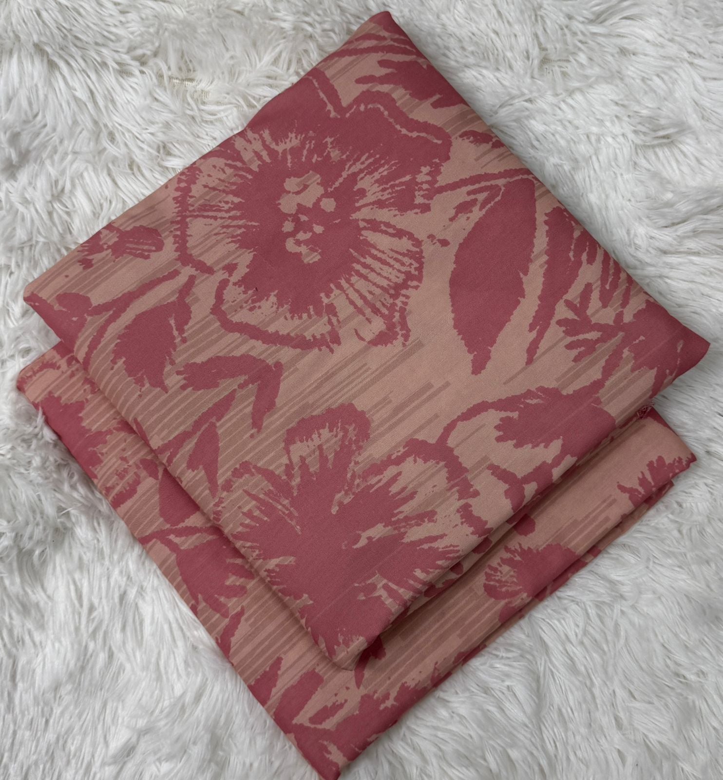 Tawakal Raw Silk Fabric with Allover 2-Piece Unstitched Suit 000763