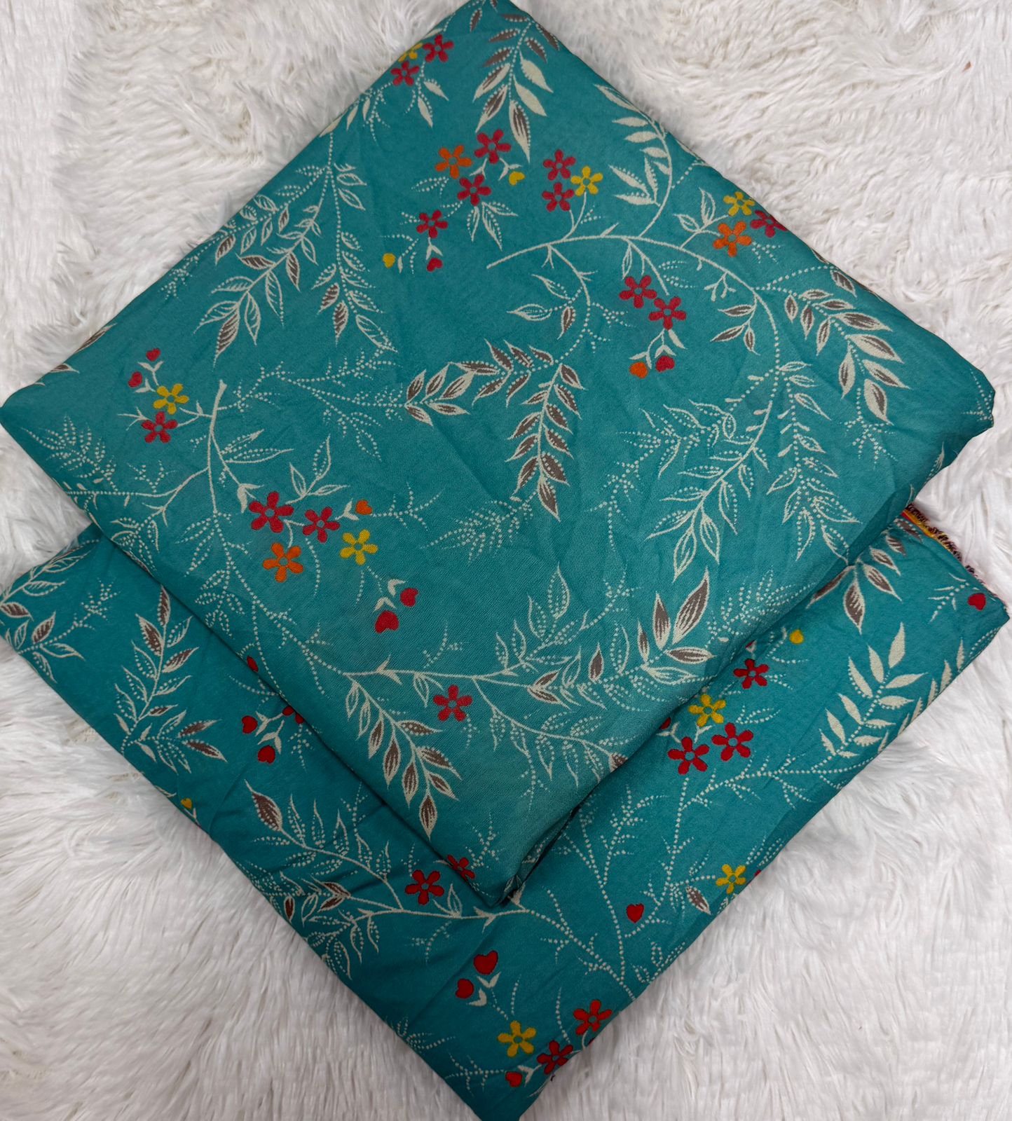 Tawakal Raw Silk Fabric with Allover 2-Piece Unstitched Suit 000961