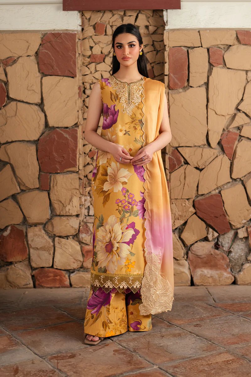 Iznik Embroidered Lawn 3Pcs Luxury Suit UE-400 Yellow