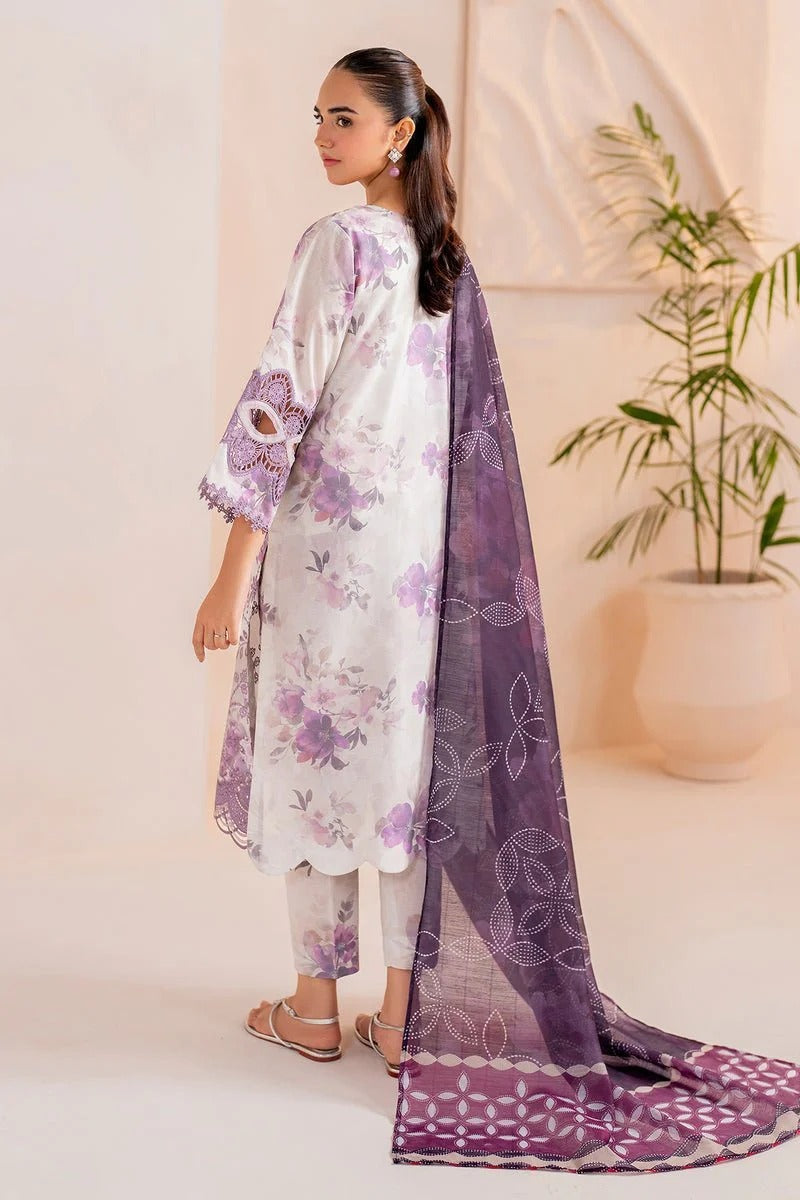 Baroque 3 Piece Unstitched Heavy Embroidered Lawn Replica Suit | UF-713