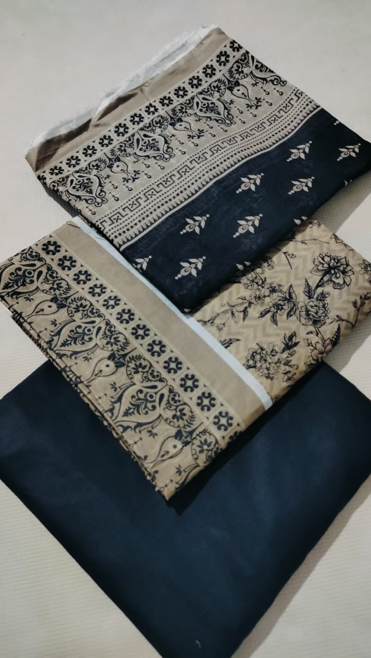 Original Lawn Printed 3Pcs Shirt Trouser Dupatta Mix Brands 001139