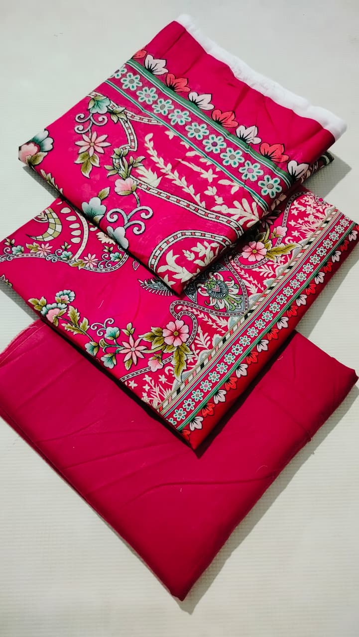 Original Lawn Printed 3Pcs Shirt Trouser Dupatta Mix Brands 001132