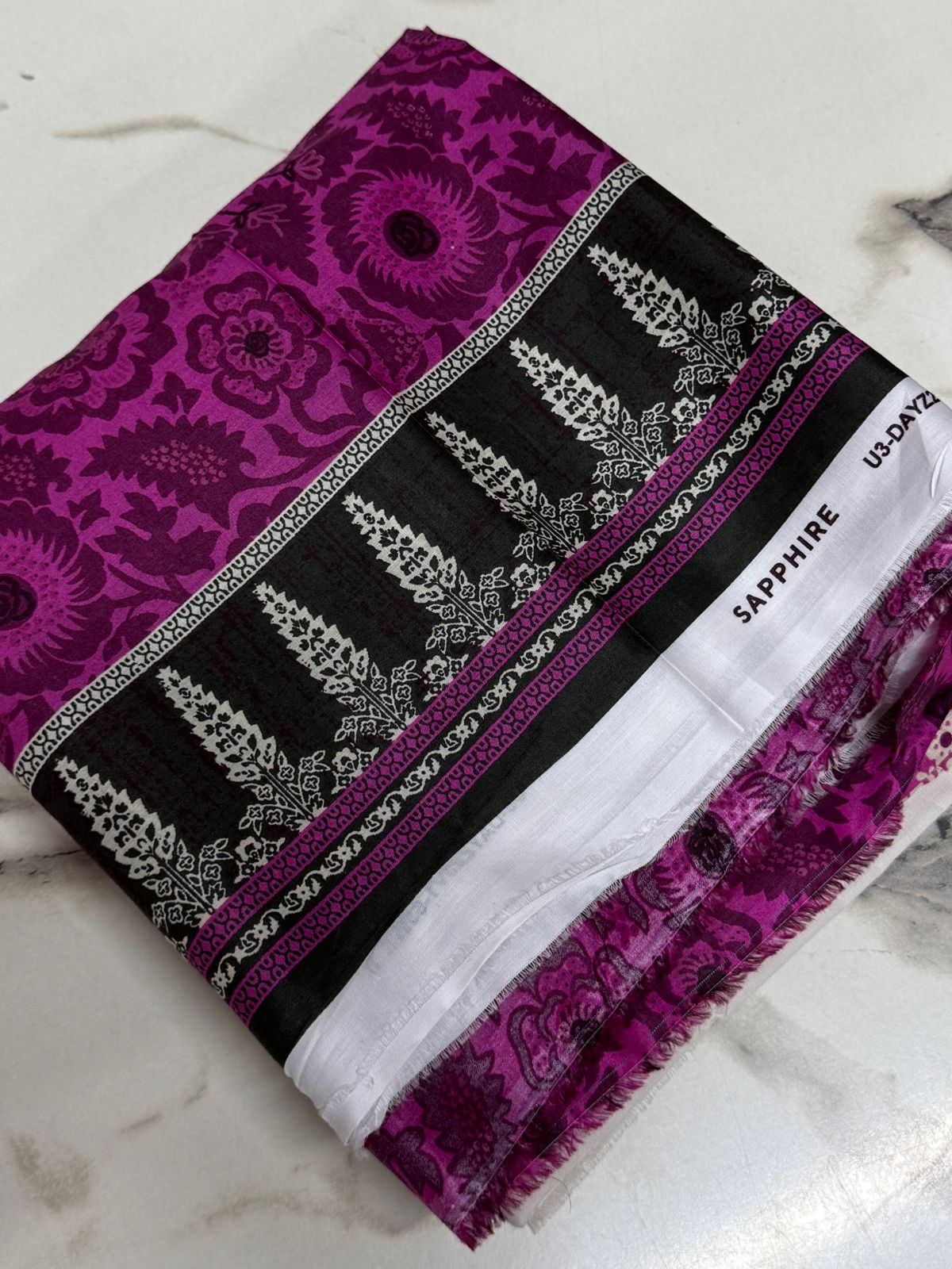 Saphire 3Pcs Printed Unstitched Lawn Collecion 001149