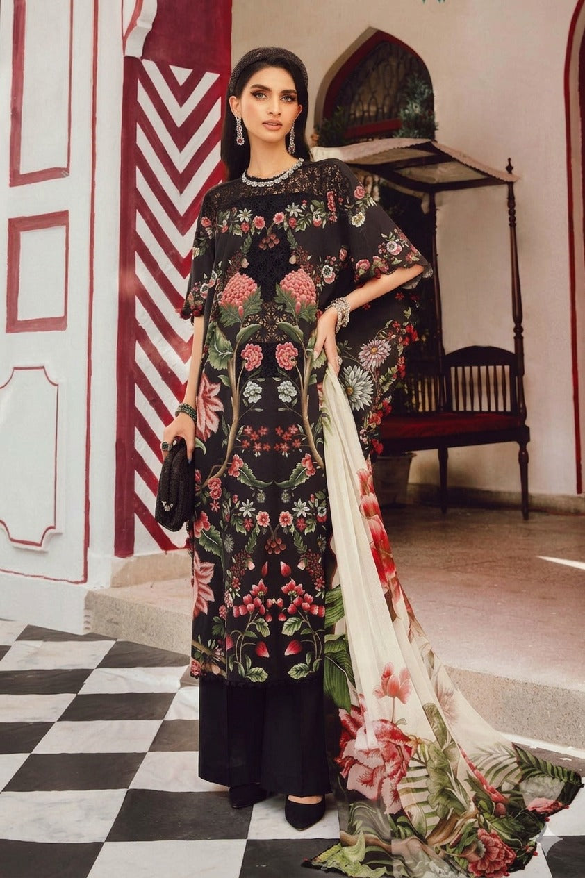 Maria B Embroidered Lawn 3-Piece Unstitched Suit MPT-2709-B