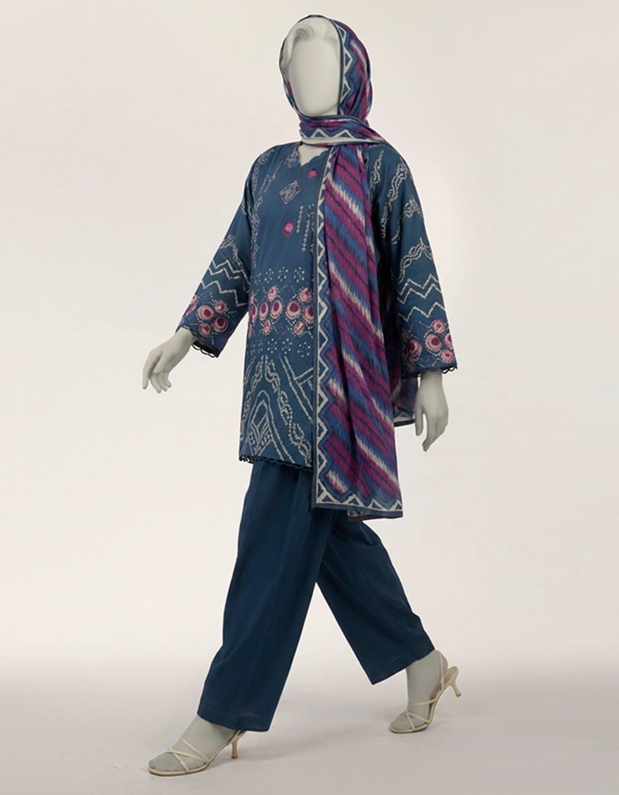 J. Original Lawn 3-Piece Printed Summer Collection 001647