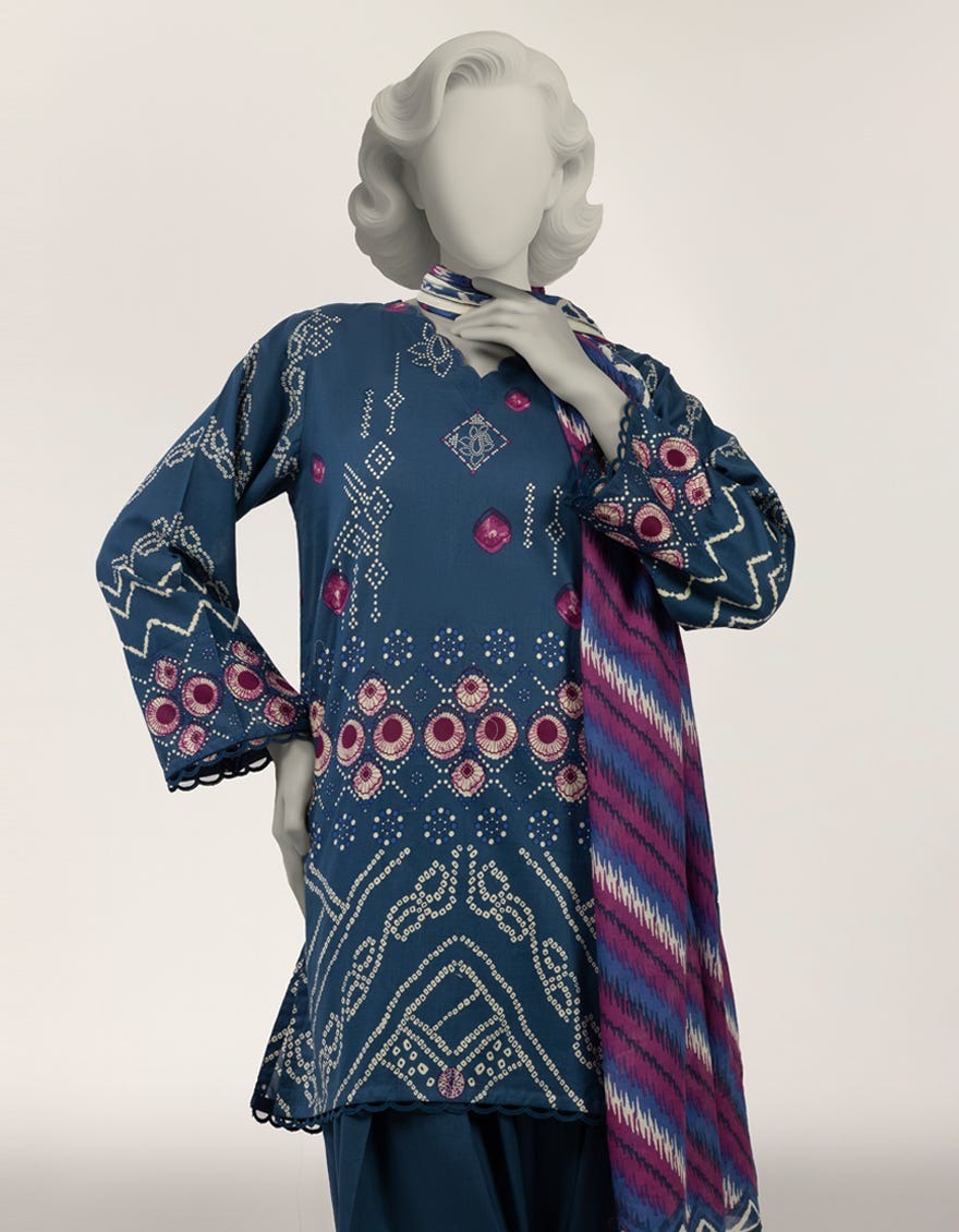 J. Original Lawn 3-Piece Printed Summer Collection 001647