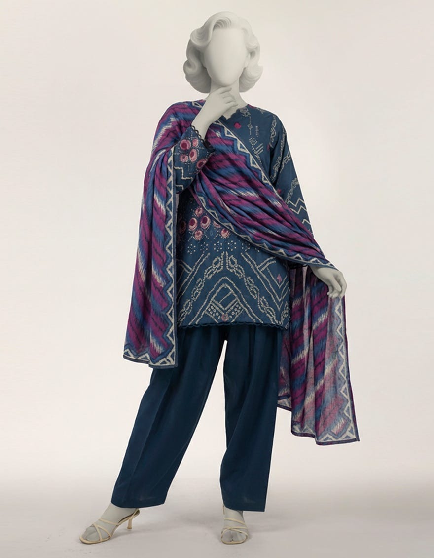 J. Original Lawn 3-Piece Printed Summer Collection 001647