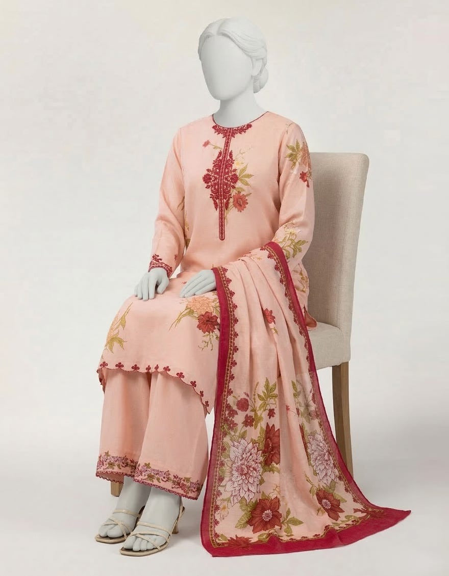 J. Original Lawn 3-Piece Printed Summer Collection 001634