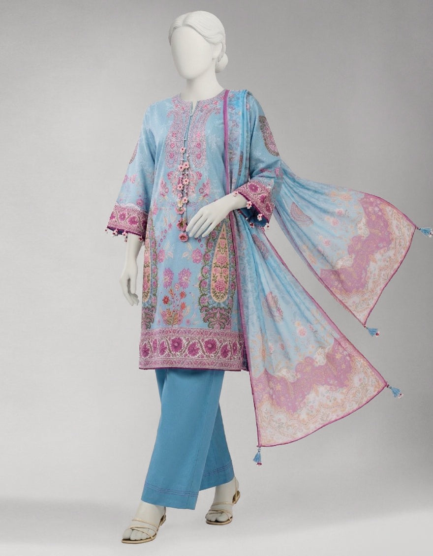 J. Original Lawn 3-Piece Printed Summer Collection 001731