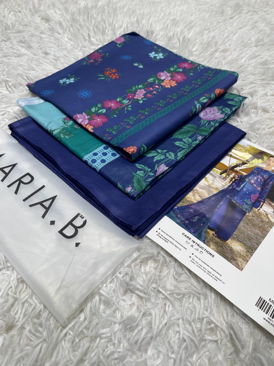 Maria B Digital Printed Lawn 3PC Unstitched Suit 001800