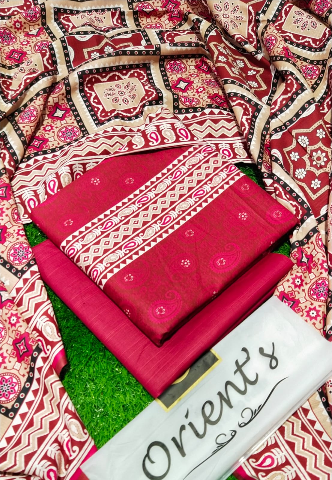 Orient Original Khadder 3PC Printed Unstitched  001825