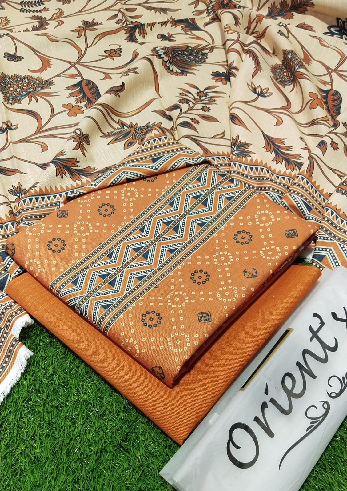 Orient Original Khadder 3PC Printed Unstitched  001811