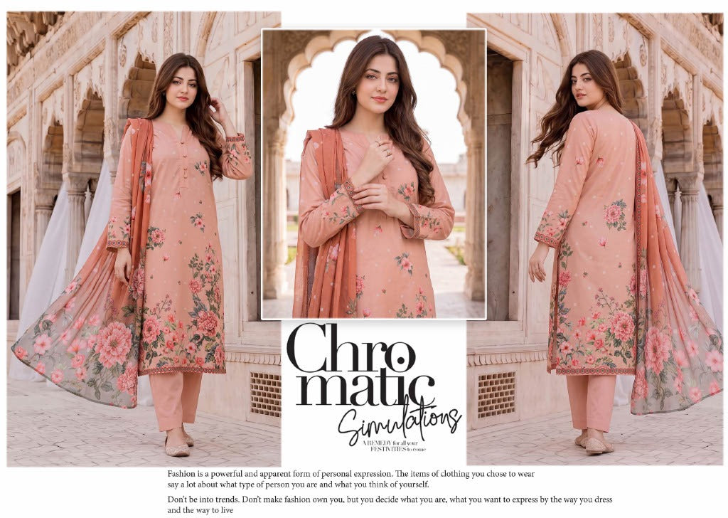 Gul-E-Sahar By Khushi Digital Printed Viscose karandi 3pcs 001955