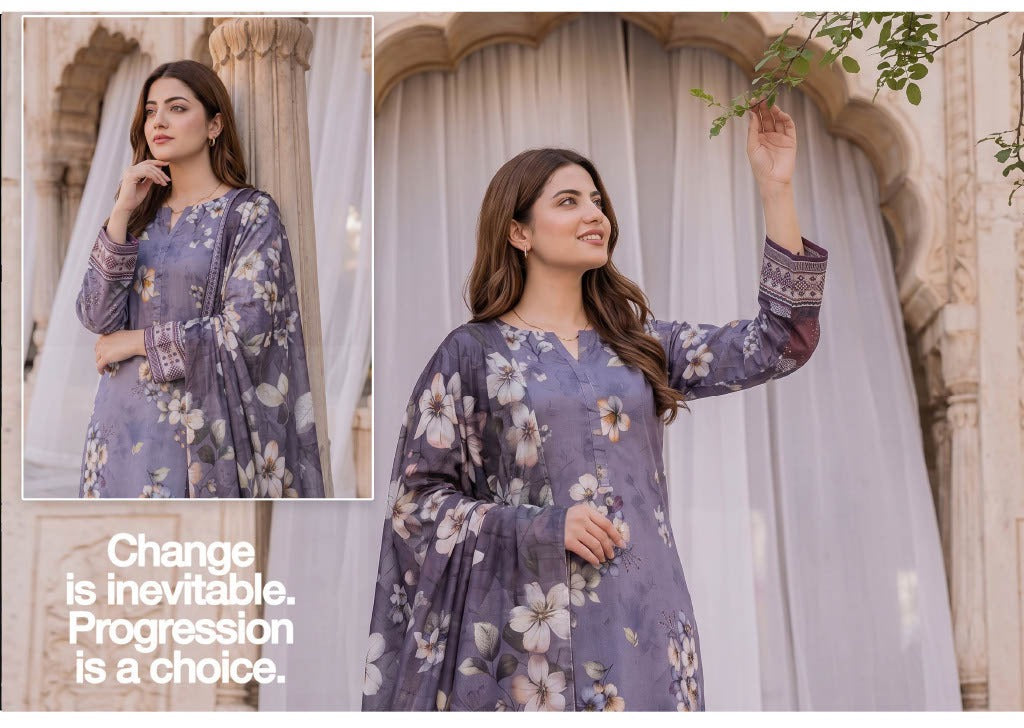 Gul-E-Sahar By Khushi Digital Printed Viscose karandi 3pcs 001958