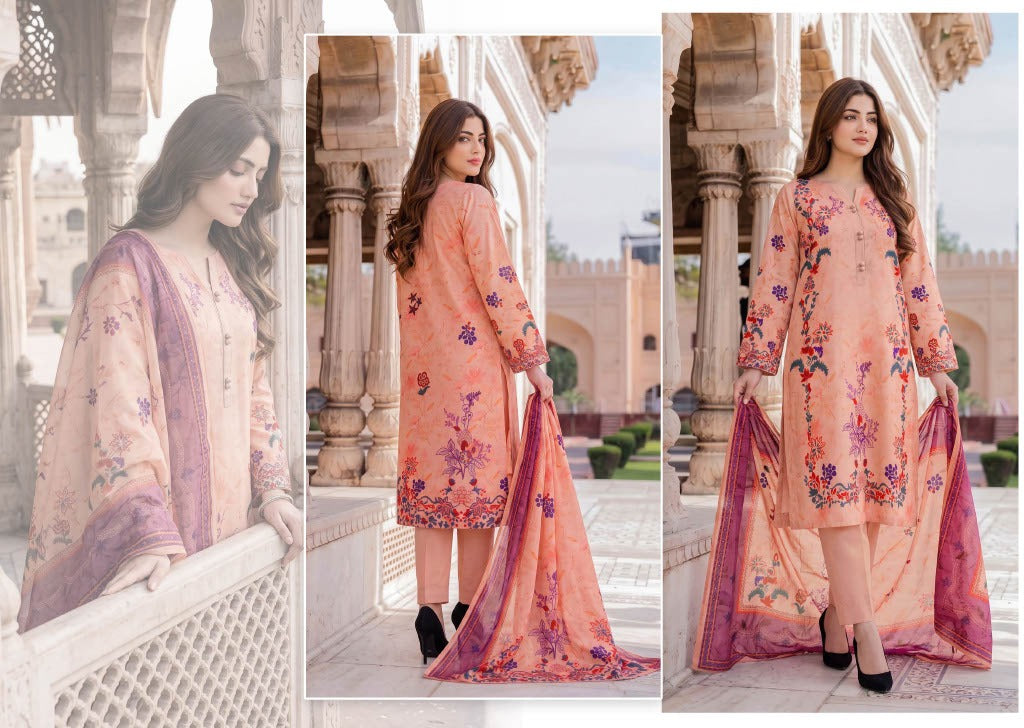 Gul-E-Sahar By Khushi Digital Printed Viscose karandi 3pcs 001962