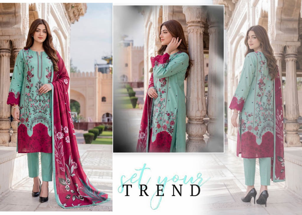 Gul-E-Sahar By Khushi Digital Printed Viscose karandi 3pcs 001960