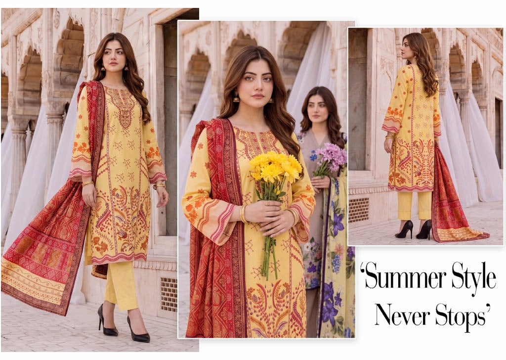 Gul-E-Sahar By Khushi Digital Printed Viscose karandi 3pcs 001961