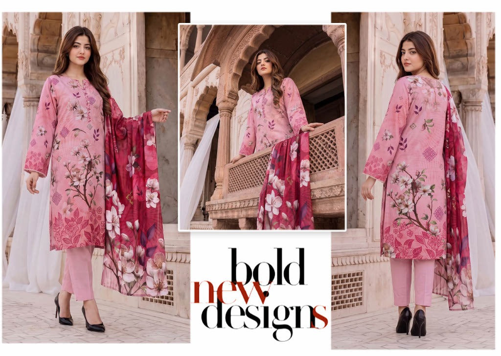 Gul-E-Sahar By Khushi Digital Printed Viscose karandi 3pcs 001963