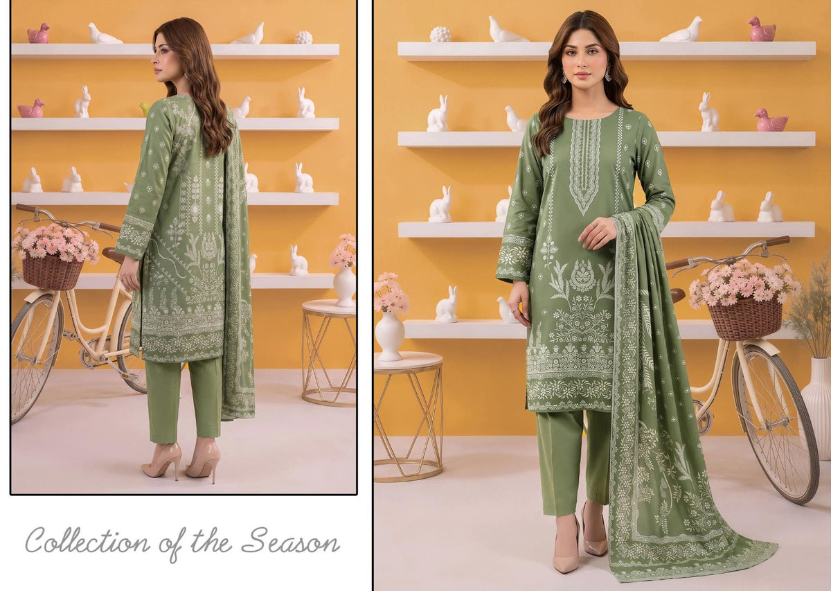 Gul-E-Sahar By Khushi Digital Printed Viscose karandi 3pcs 001971