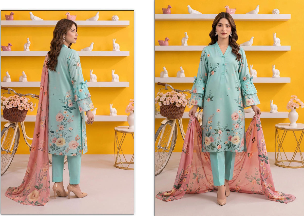 Gul-E-Sahar By Khushi Digital Printed Viscose karandi 3pcs 001970