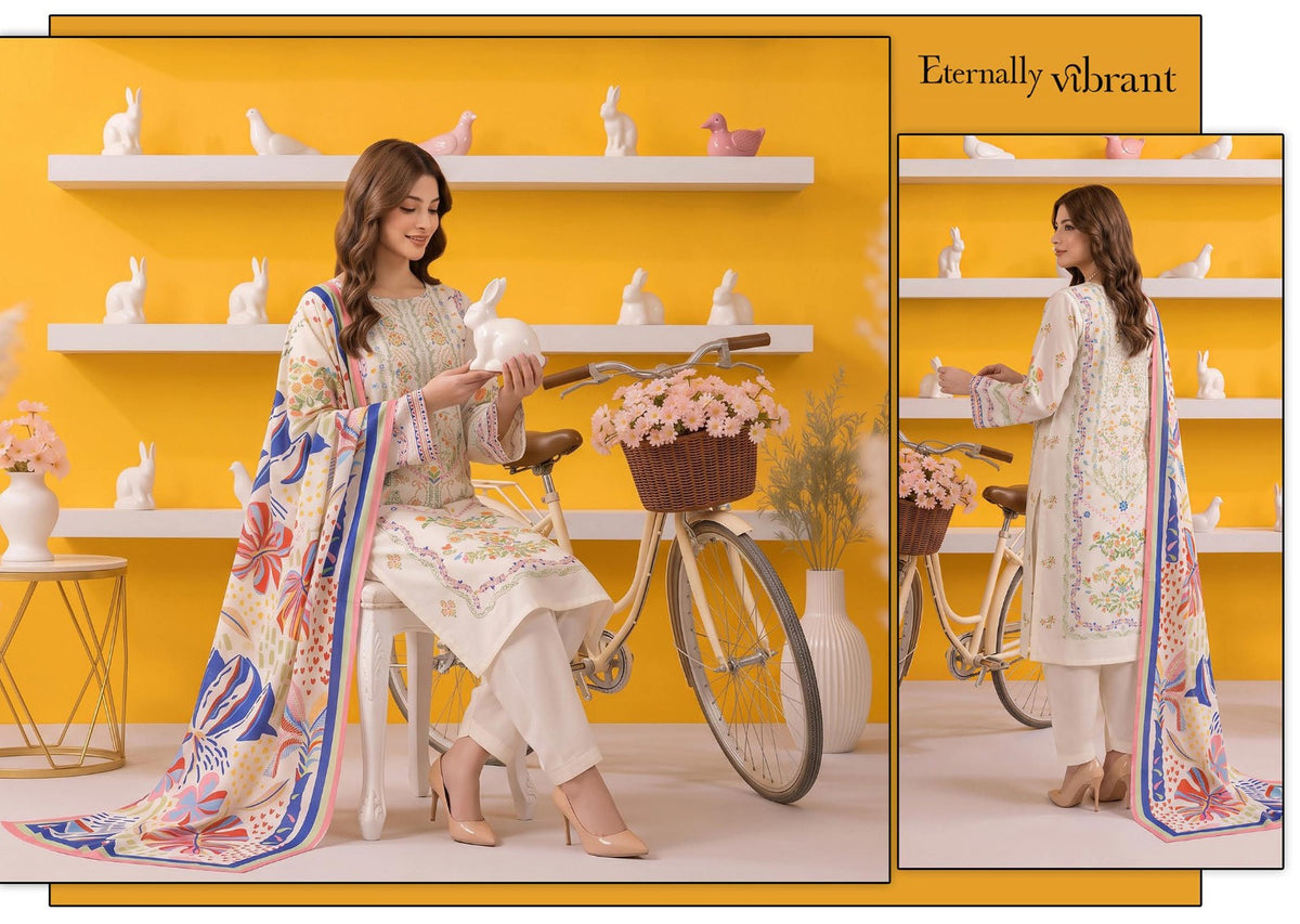 Gul-E-Sahar By Khushi Digital Printed Viscose karandi 3pcs 001969