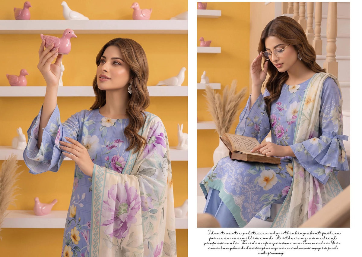 Gul-E-Sahar By Khushi Digital Printed Viscose karandi 3pcs 001968