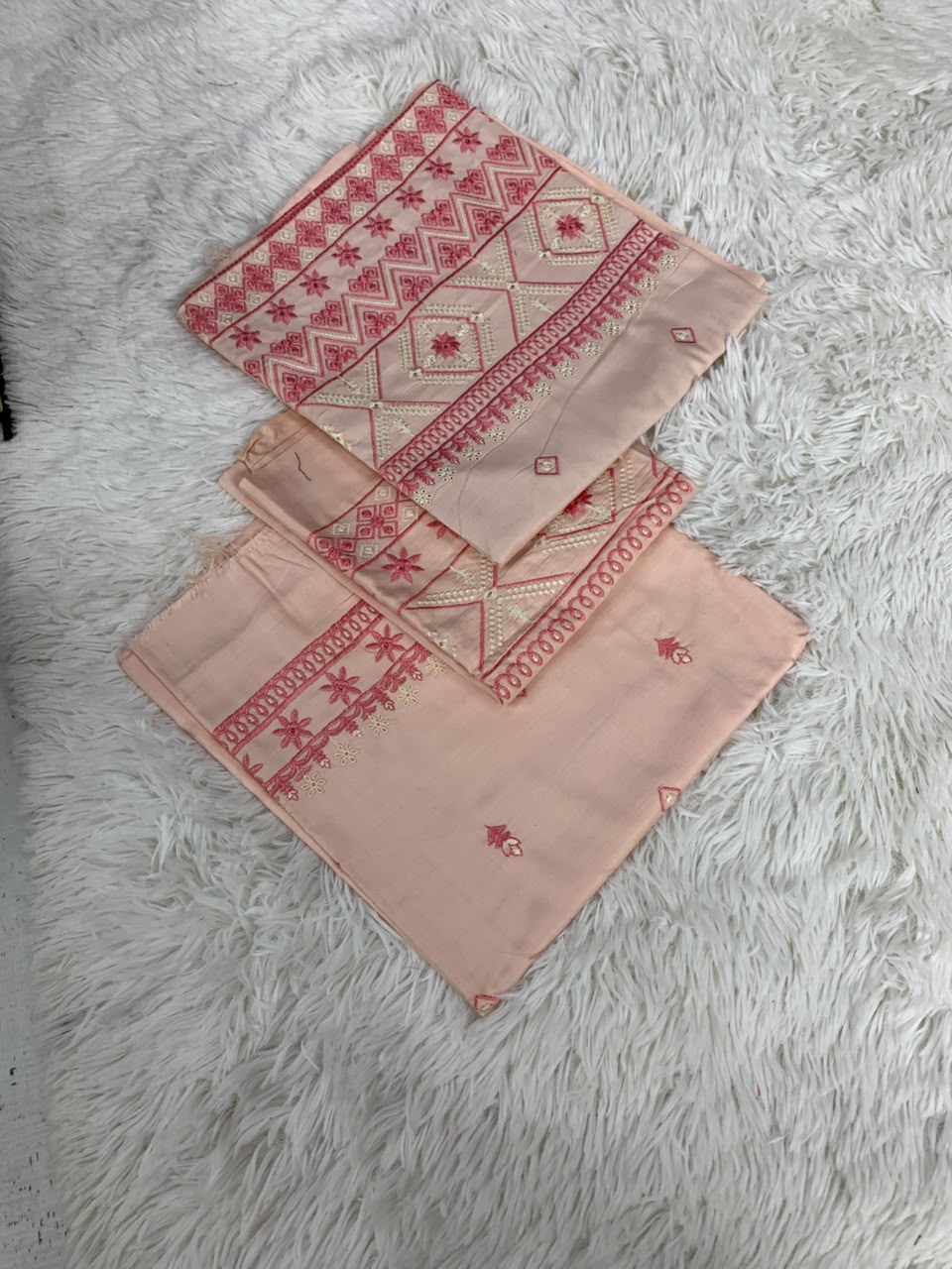 Orient Linen 2pcs Embroidered Shirt And Trouser 001984