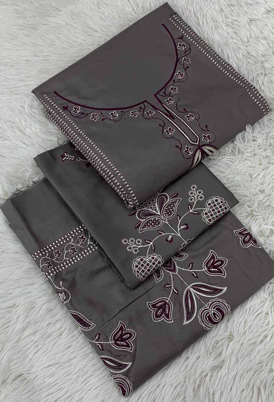 Orient Linen 2pcs Embroidered Shirt And Trouser 001983