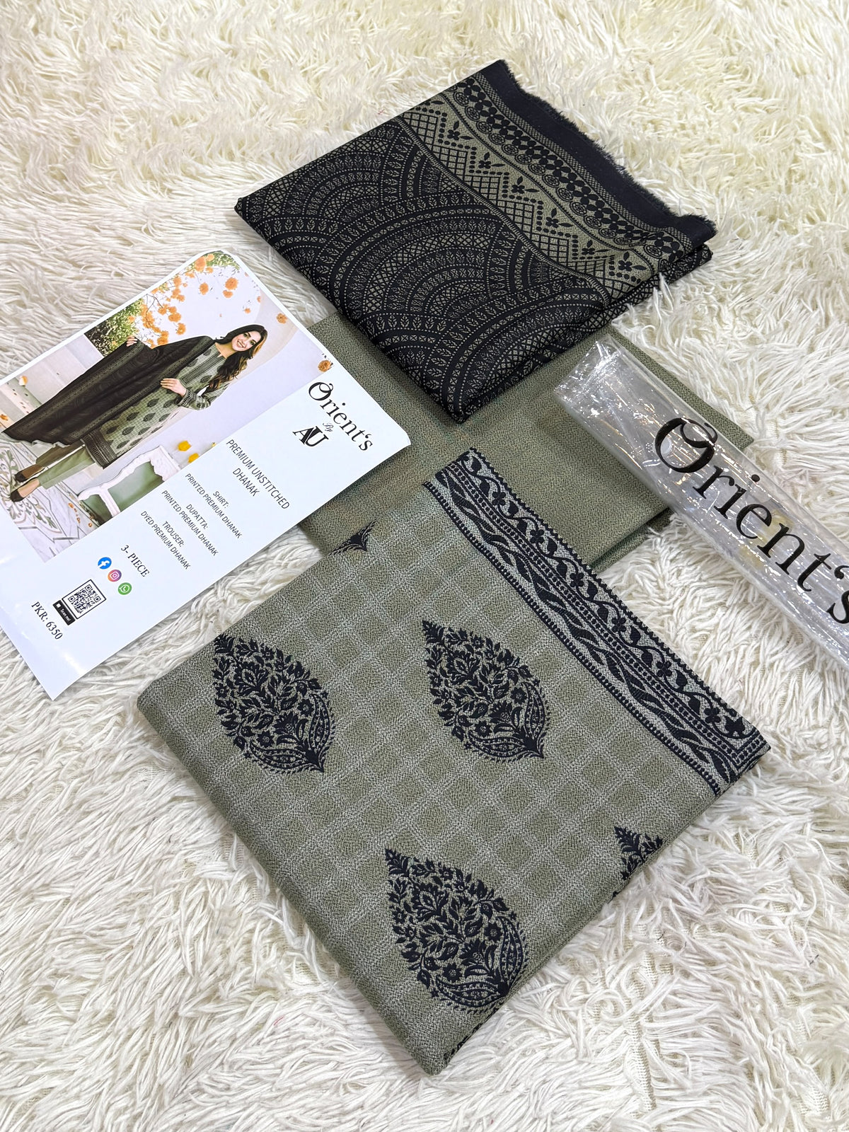Orient Dhanak 3PC Printed Winter Collection 002127