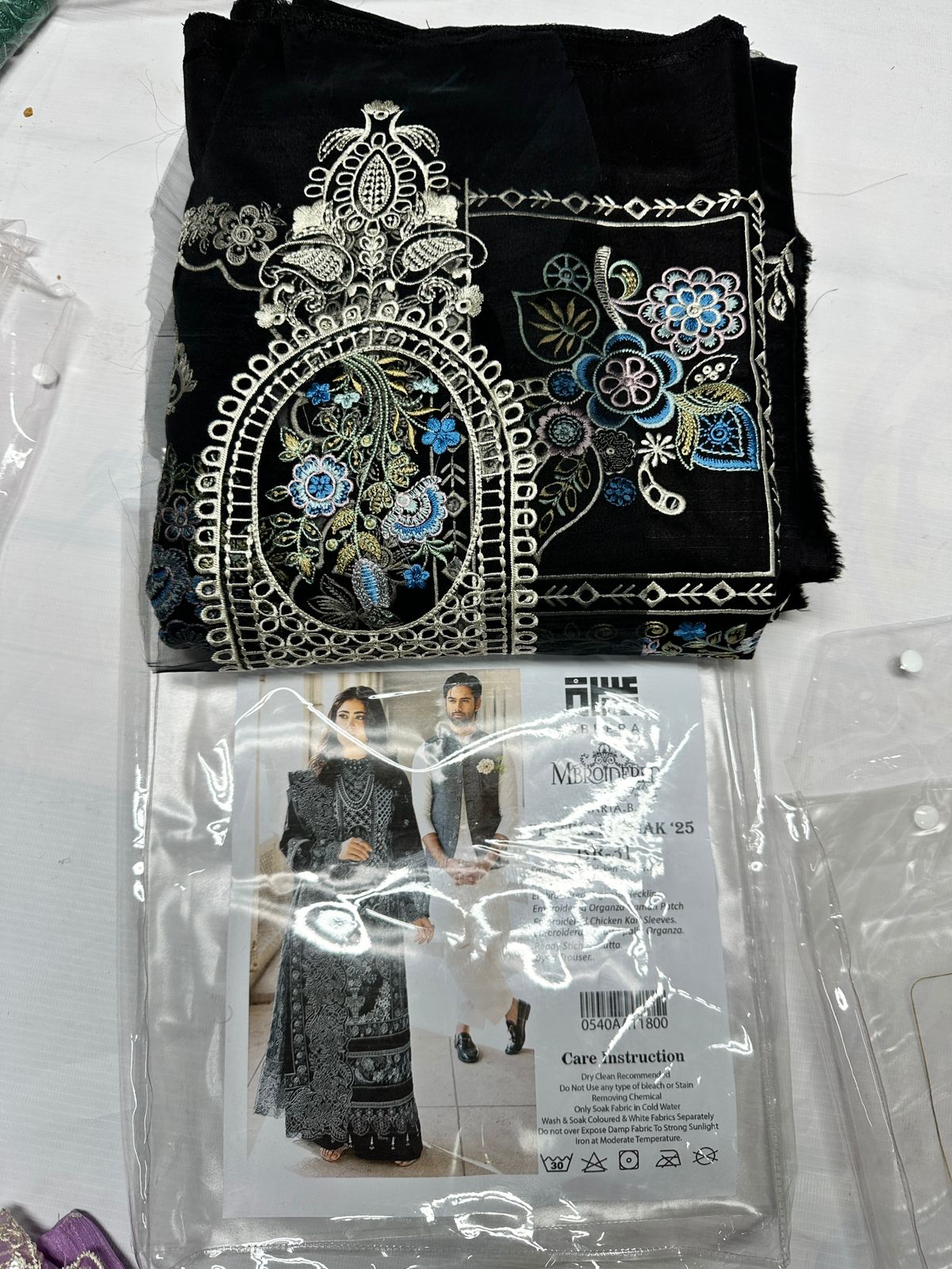 Abeera Maria B Embroidered Festive Dhanak 25 BR-31 Luxury Black