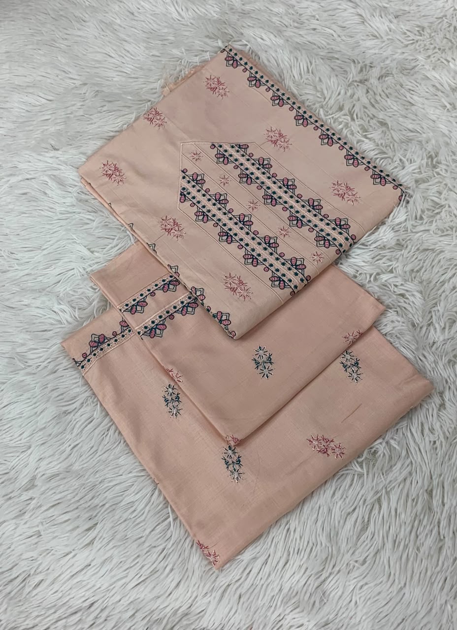 Orient Linen 2pcs Embroidered Shirt And Trouser 001982