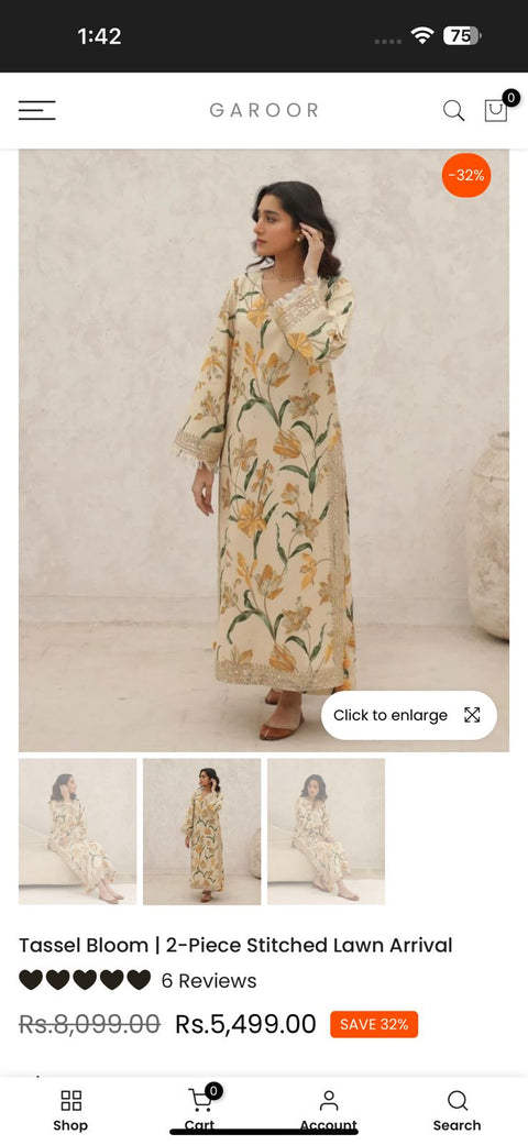 Tassel Bloom | 2-Piece Stitched Lawn Arrival