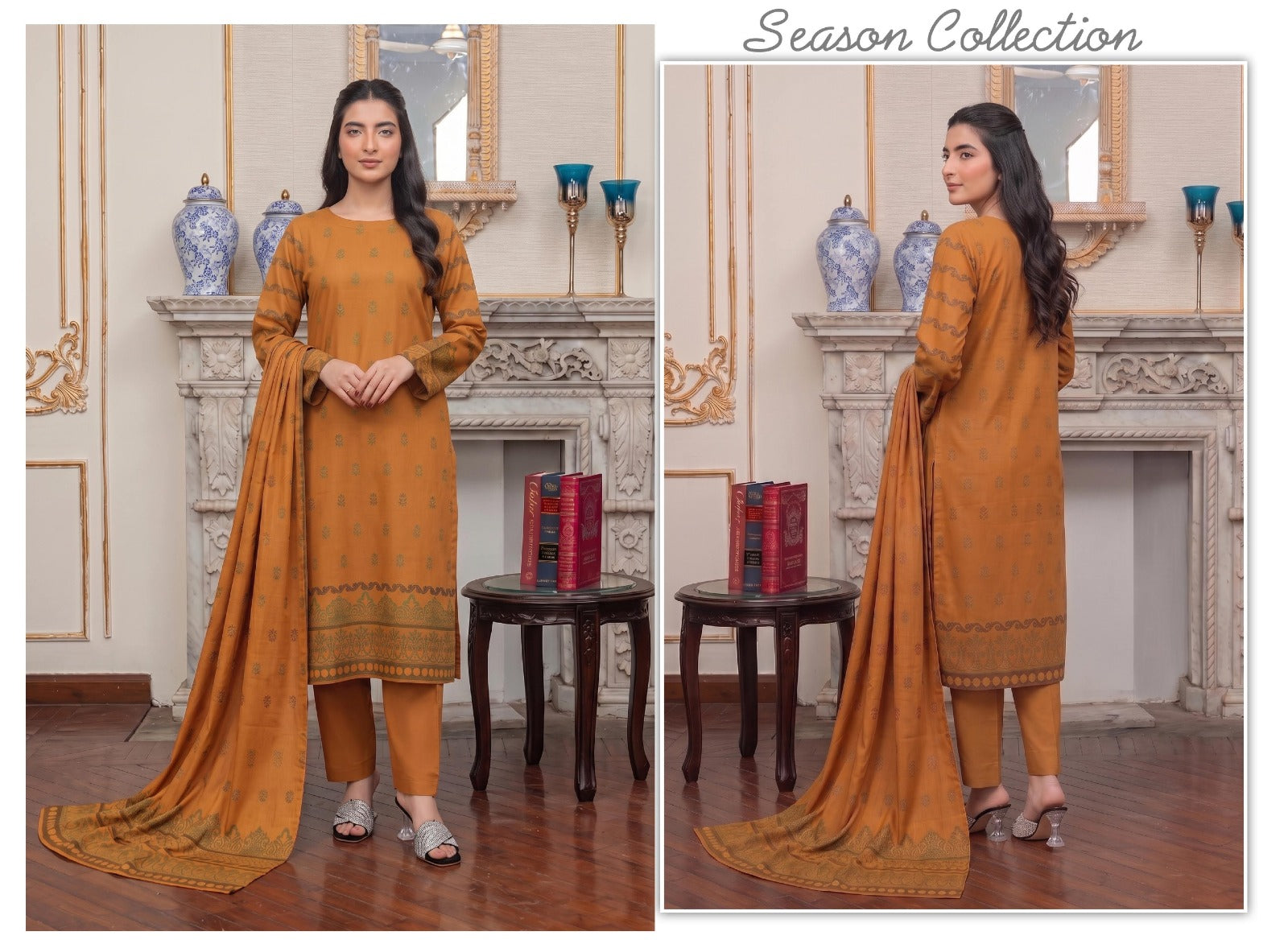 Barosha Jacquard Viscose Lelan 3pcs Suit 001920