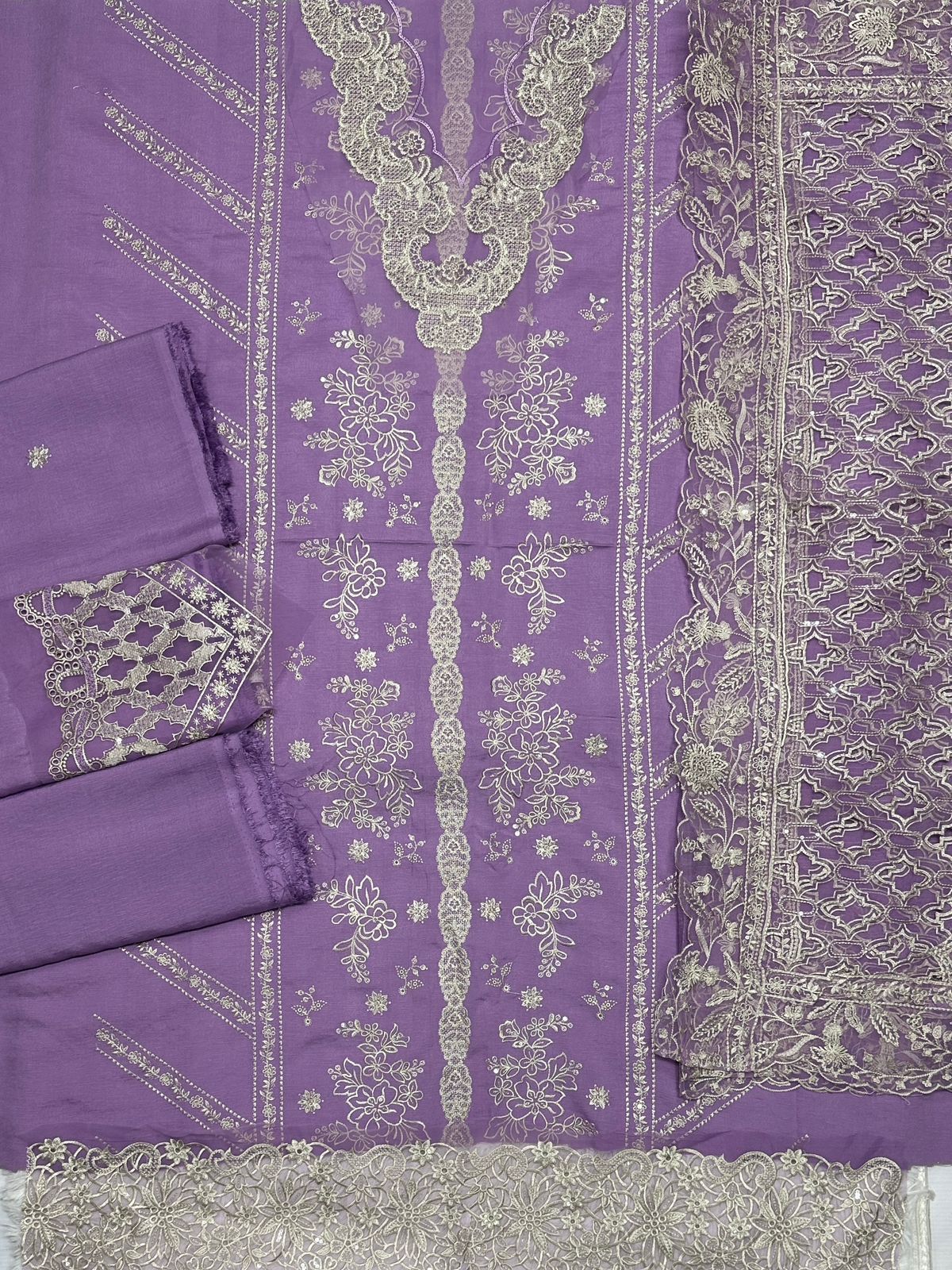 Abeera Qalamkar Embroidered Festive Karandi 25 BR-19 Pink Luxury