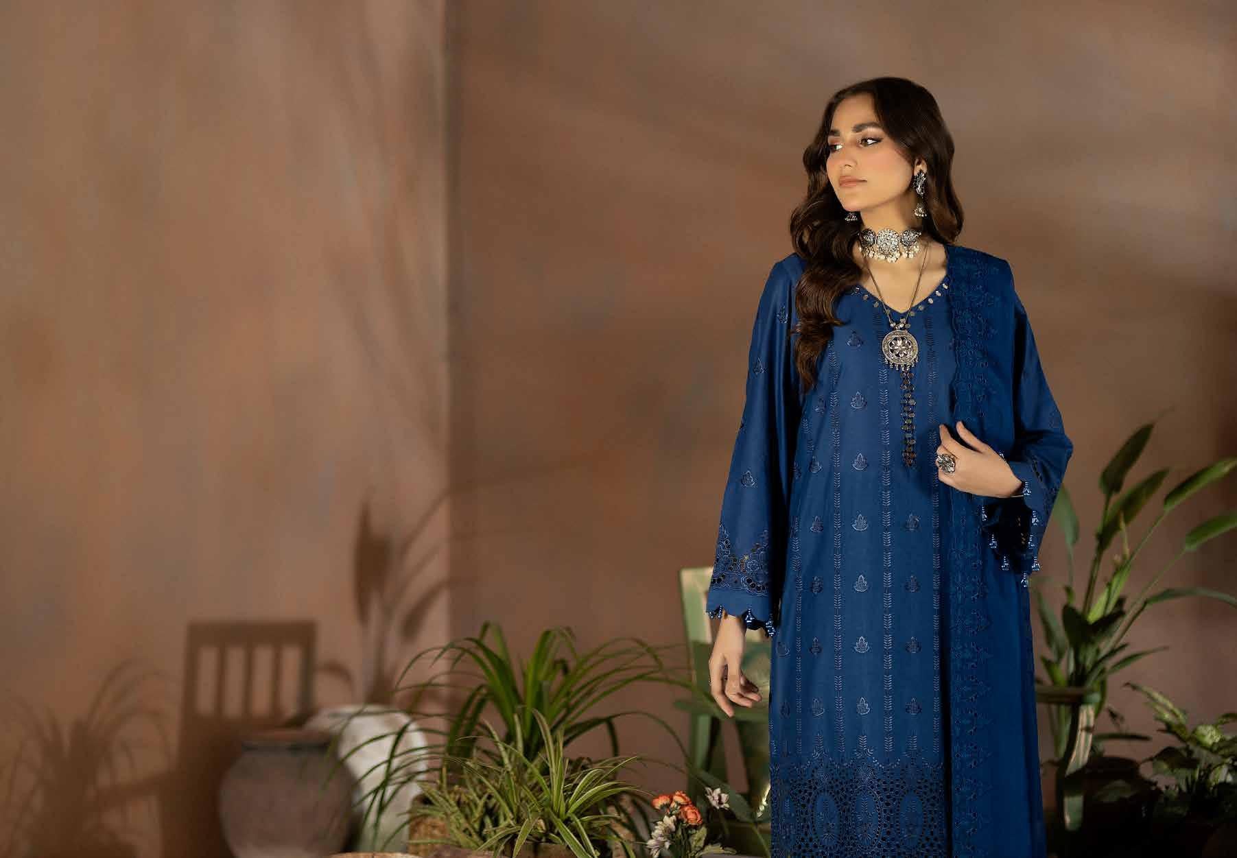 Chikankari shiffli Embroriderd lawn collection with embroidered chiffon dupatta