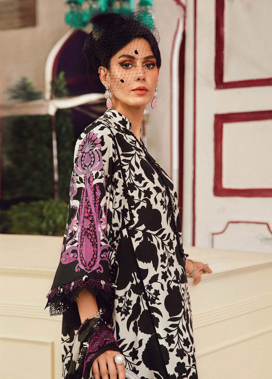 Maria B Embroidered Lawn 3-Piece Unstitched Suit MPT-2704-B